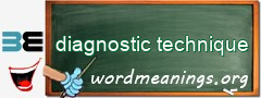 WordMeaning blackboard for diagnostic technique